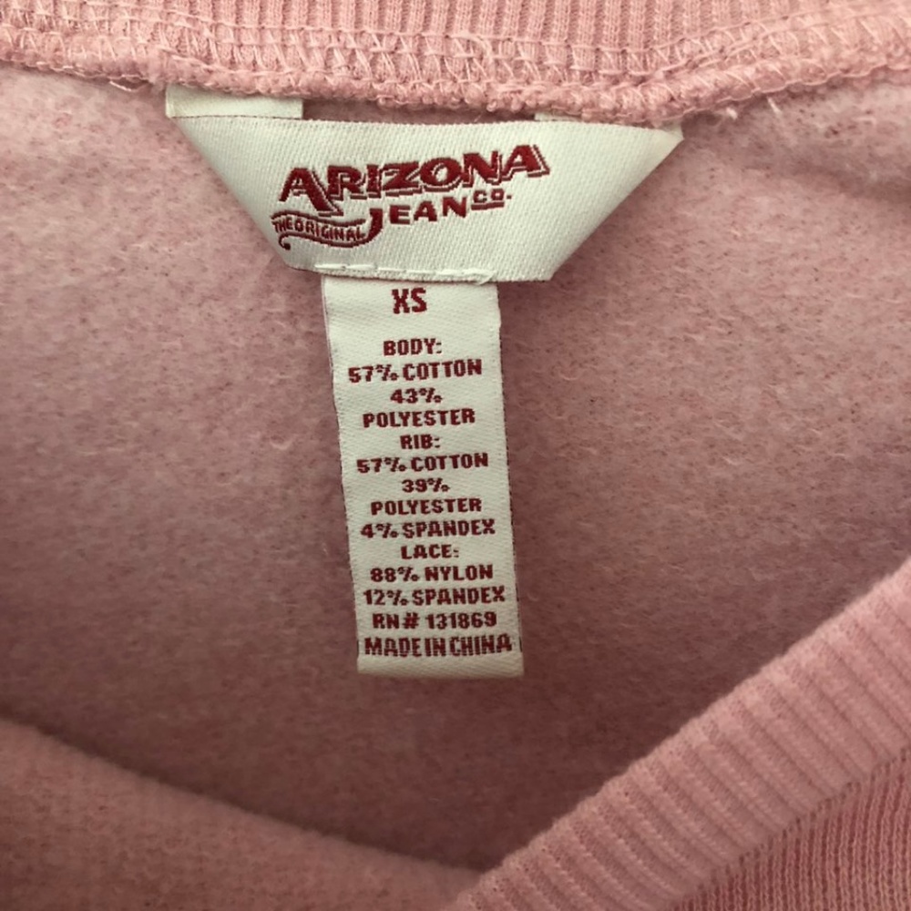 Arizona Ruffle Sweatshirt-Juniors - Picture 2 of 4